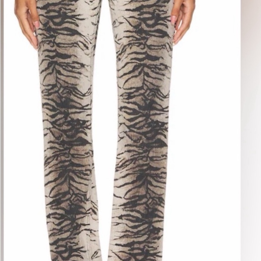 Jaded London Tiger Print Cooper Bootcut Jeans